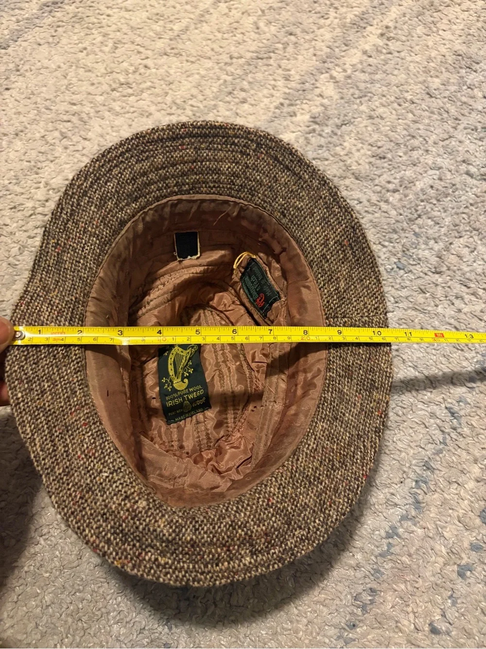 ⁠Vintage Abercrombie & Fitch Irish Tweed Walking Hat Wool Made in Ireland 7 5/8⁠